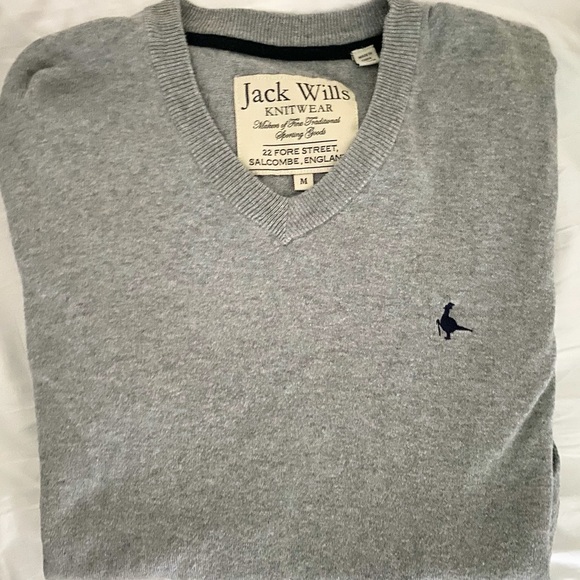 JACK WILLS fine men’s warm gray sweater retail $85 - Picture 2 of 8